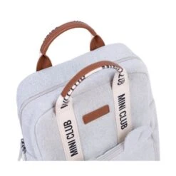 Childhome Sac à Dos Enfant Mini Club Signature -Produits Pour Bébé sac dos enfant mini club signature canvas off white beaba bambinou poignet
