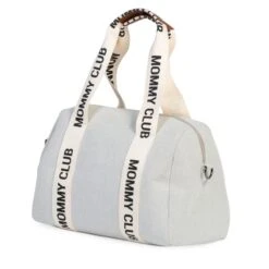 Childhome Sac à Langer Mommy Club Signature -Produits Pour Bébé sac langer mommy club signature canvas off white beaba bambinou cote