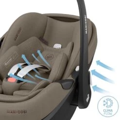 Maxi-Cosi Pack Poussette Fame + Siège-auto Pebble 360 Pro 2 Twillic -Produits Pour Bébé siege auto pebble 360 pro2 groupe0 twillic truffle maxi cosi bambinou aeration cote 1