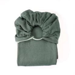 Sling Tissé écharpe De Portage Sans Noeud -Produits Pour Bébé sling coton bio vert eucalyptus neobulle bambinou2