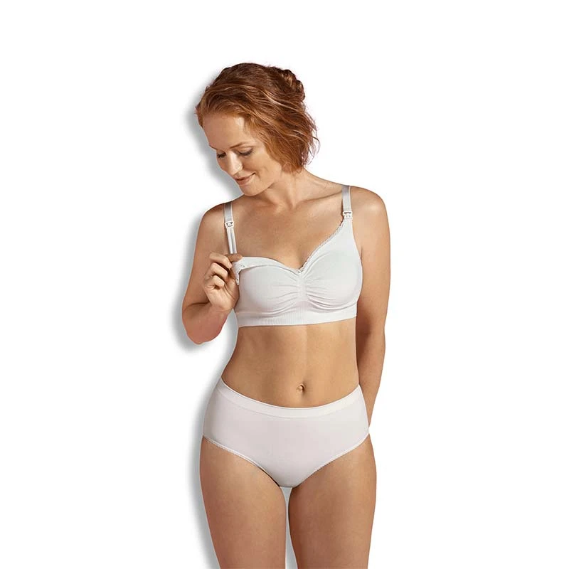 Carriwell Soutien-gorge Grossesse Et Allaitement Sans Coutures Coton Bio Blanc 4 Carriwell Soutien-gorge Grossesse Et Allaitement Sans Coutures Coton Bio Blanc – Image 4
