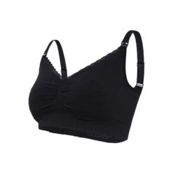 Carriwell Soutien-gorge Grossesse Et Allaitement Sans Coutures Coton Bio Noir -Produits Pour Bébé soutien gorge grossesse allaitement sans coutures coton bio noir carriwell bambinou