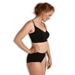Carriwell Soutien-gorge Grossesse Et Allaitement Sans Coutures Coton Bio Noir -Produits Pour Bébé soutien gorge grossesse allaitement sans coutures coton bio noir carriwell bambinou ambiance