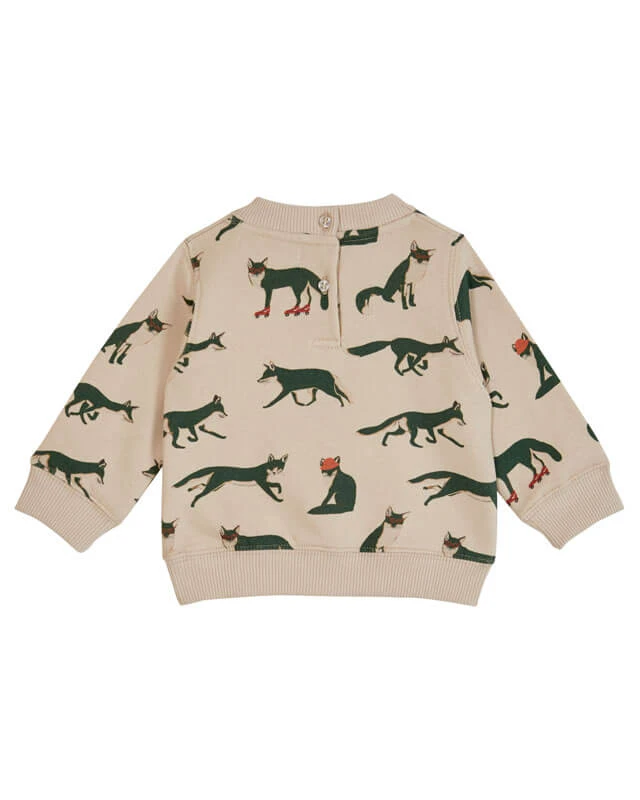 Sweat-shirt Renard Coton Bio écru 1 Sweat-shirt Renard Coton Bio écru