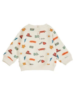 Sweat-shirt Rétro Coton Bio écru