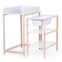 Childhome Table à Langer Avec Baignoire Et Roues Blanc Naturel 15 Childhome Table à Langer Avec Baignoire Et Roues Blanc Naturel -Produits Pour Bébé table langer avec baignoire et roues blanc naturel childhome bambinou
