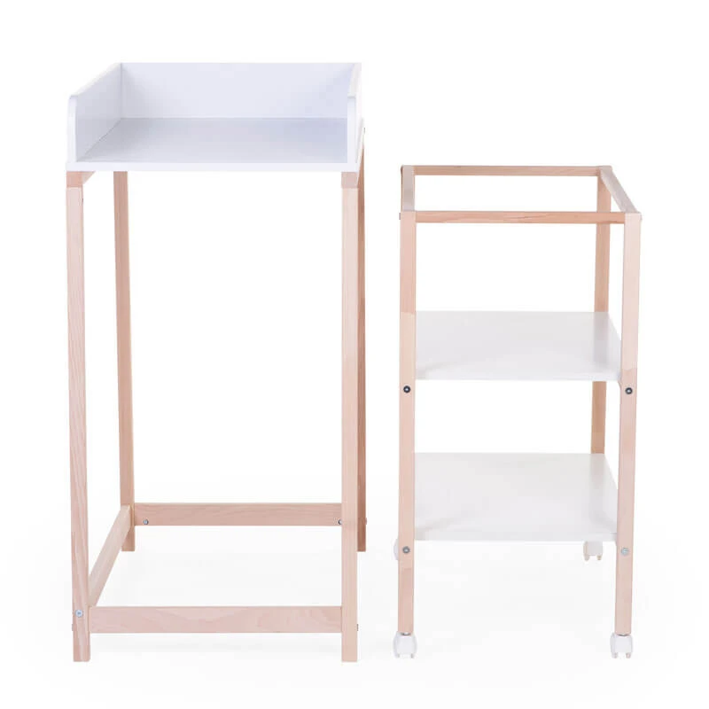 Childhome Table à Langer Avec Baignoire Et Roues Blanc Naturel 7 Childhome Table à Langer Avec Baignoire Et Roues Blanc Naturel – Image 7