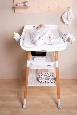 Childhome Table à Langer Evolux Naturel/Blanc -Produits Pour Bébé table a langer evolux naturel blanc childhome 1