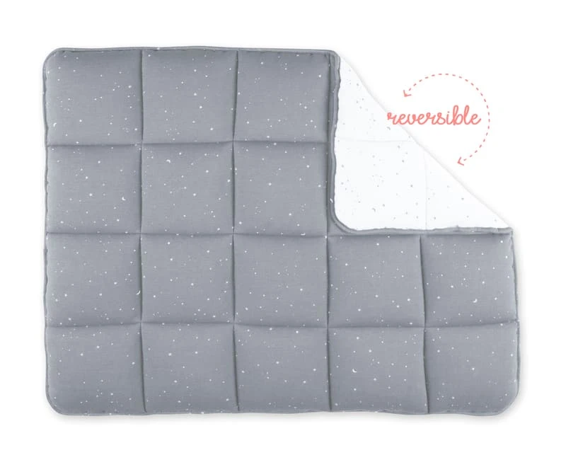 Tapis De Parc Réversible En Jersey Étoiles Gris 1 Tapis De Parc Réversible En Jersey Étoiles Gris