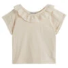 Tee-shirt Coton Bio Collerette Crème