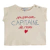 Tee-shirt “Maman Capitaine De Mon Coeur” Crème