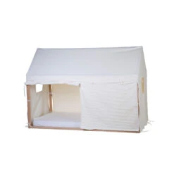 Childhome ‌Toile Pour Lit Cabane 90 X 200 Cm -Produits Pour Bébé toile lit cabane 90 200 blanc childome bambinou produit porte 1
