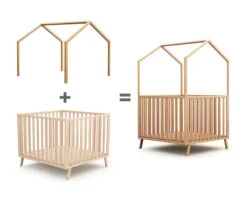 Toit-cabane Pour Parc Confort 100x100 Hêtre Verni -Produits Pour Bébé toit cabane parc confort 100 100 hetre verni at4 bambinou ensemble bois