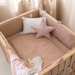 Tour De Parc 75/95 Cm Wafle -Produits Pour Bébé tour parc 75 95cm wafle natural bemini bambinou lifestyle