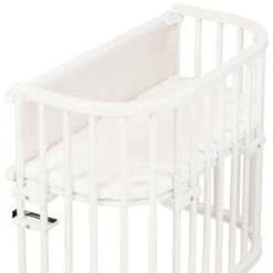 Tour De Lit Coton Organique Royal Pour Barrière Cododo -Produits Pour Bébé tout lit coton organique barriere cododo beige dore babybay bambinou 3 1