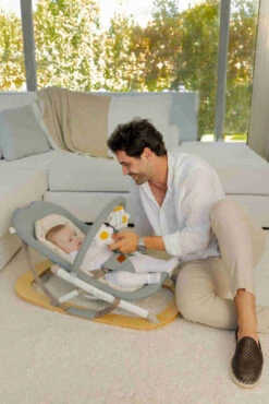 Transat Kalm Avec Arche D'éveil -Produits Pour Bébé transat kalm avec arche eveil botanic jane bambinou lifestyle 4