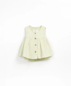 Tunique Débardeur En Gaze De Coton Vert Recife